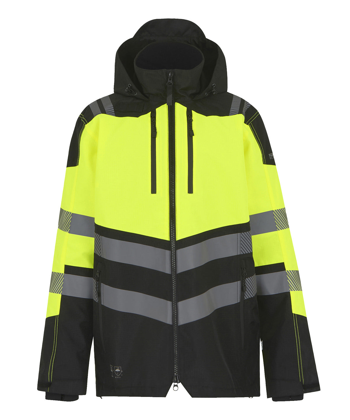 Hi-Vis X-Pro Waterproof shell jacket (Class 2) | black/yellow