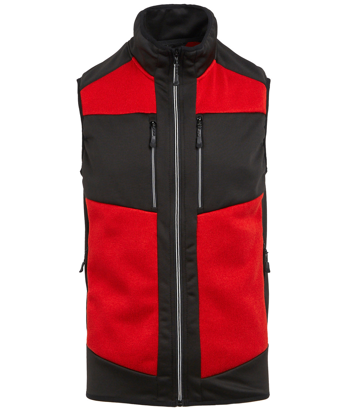 E-Volve unisex knit-effect stretch bodywarmer | classic red/black