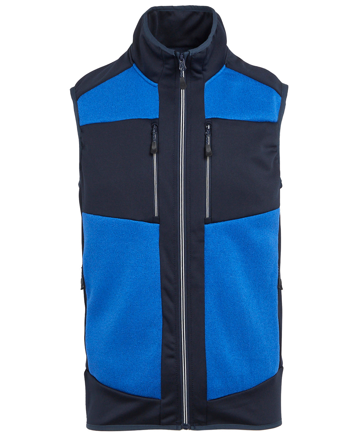 E-Volve unisex knit-effect stretch bodywarmer | strong blue/navy