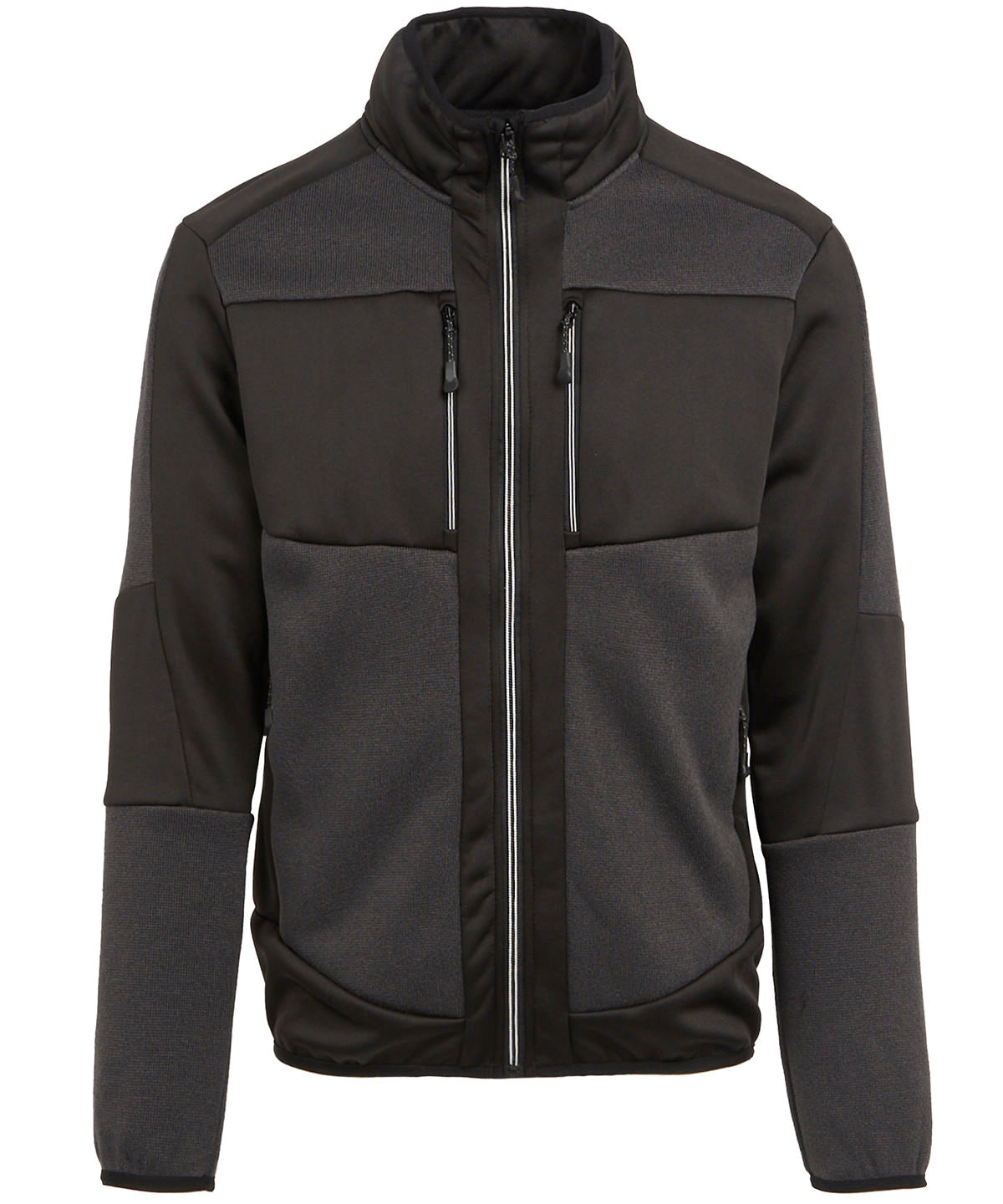 E-Volve unisex knit-effect stretch mid-layer | ash/black