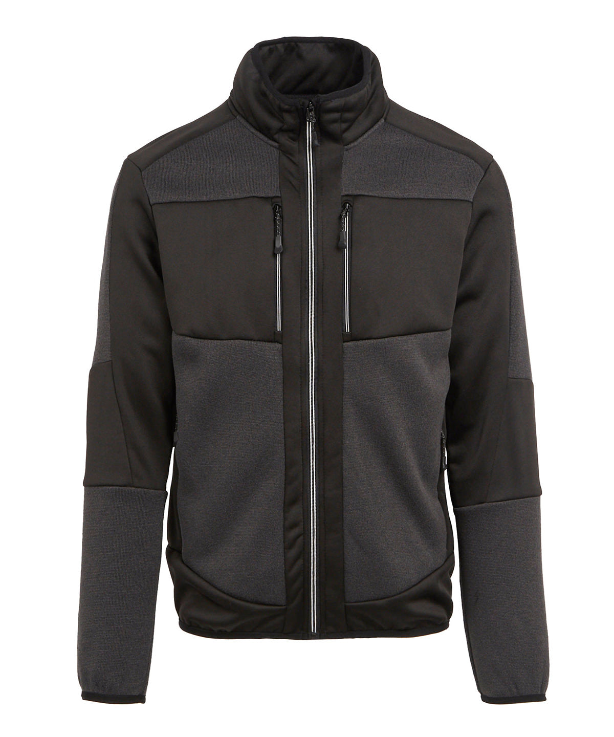 E-Volve unisex knit-effect stretch mid-layer | ash/black