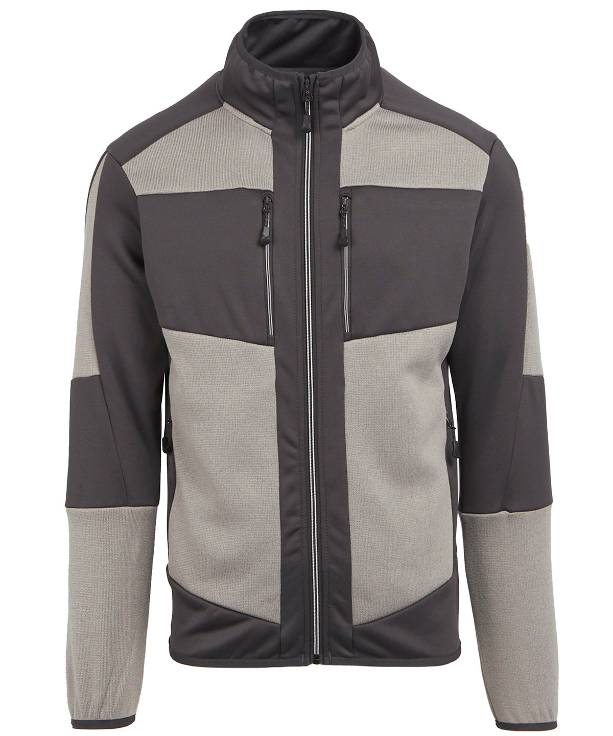 E-Volve unisex knit-effect stretch mid-layer | mineral grey/ash