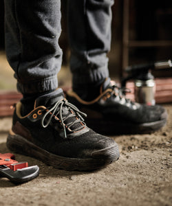 Crossfort S1 X-over metal-free safety trainers | black/gunmetal