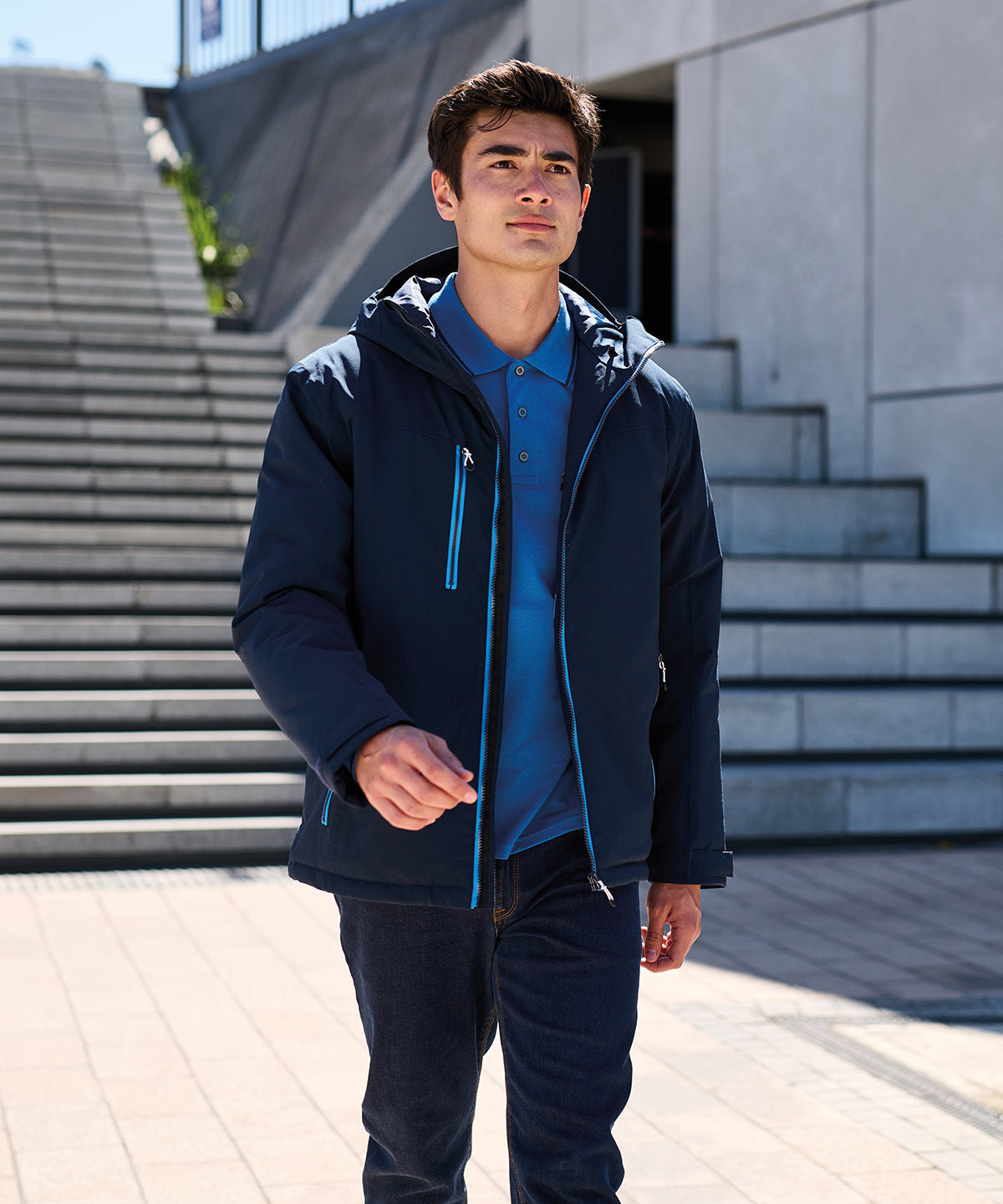 Navigate waterproof insulated jacket | black/new royal