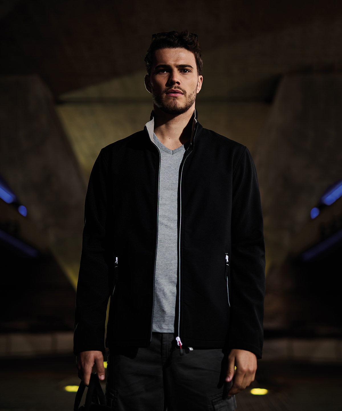 Ascender 2-layer softshell | black/mineral grey