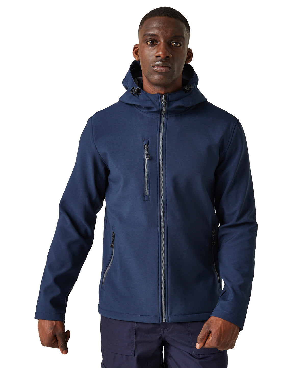 Navigate 2-layer hooded softshell jacket | navy/seal