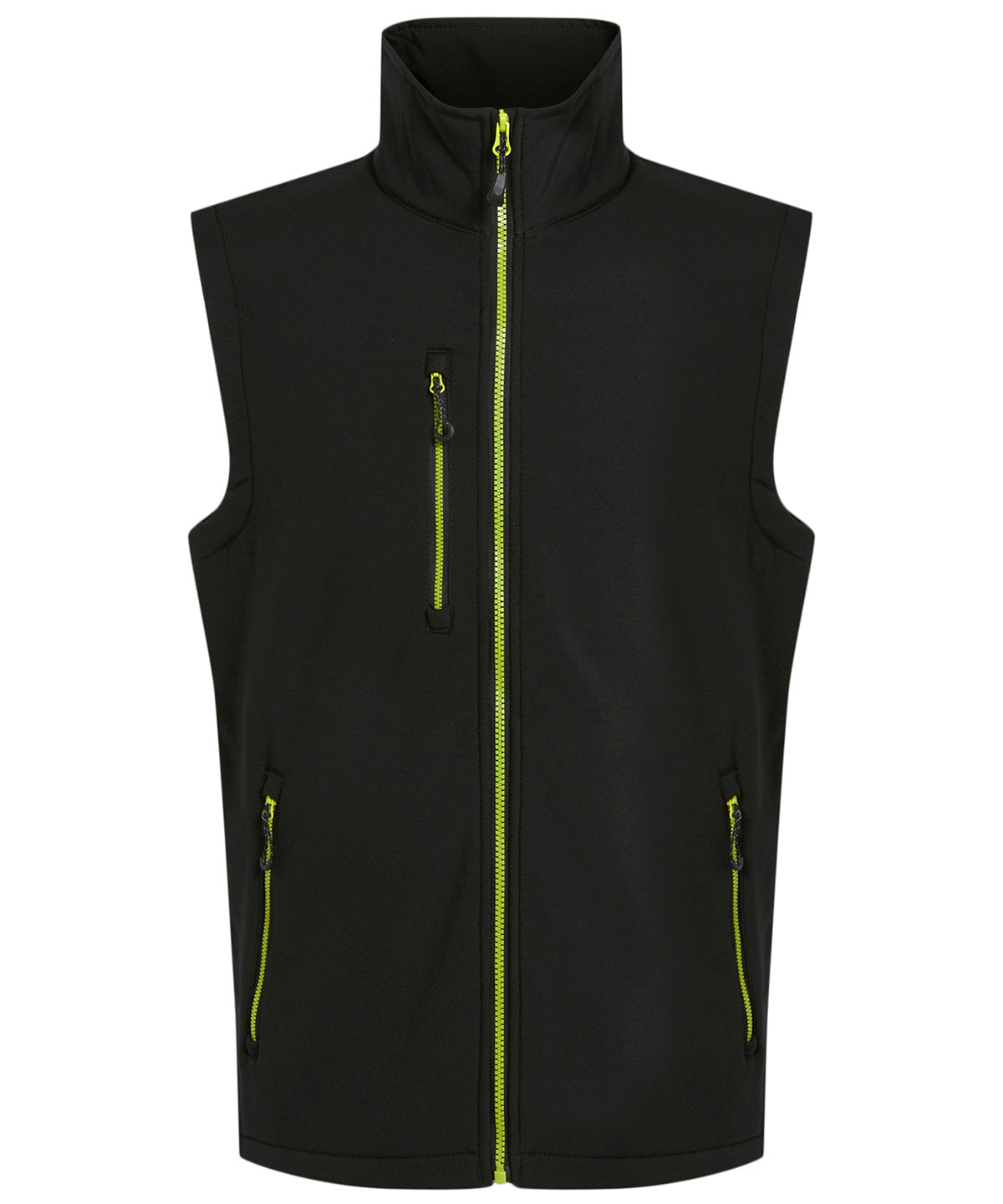 Navigate 2-layer softshell bodywarmer | black/lime