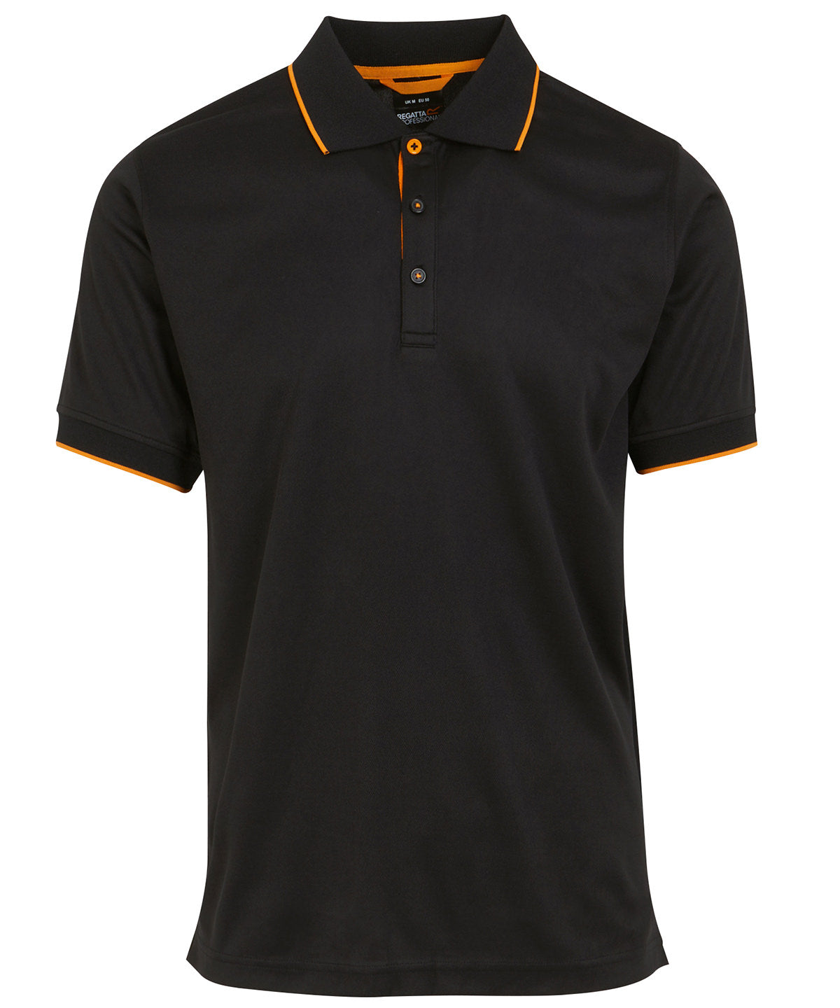 Navigate short sleeve polo | Black/Orange Pop