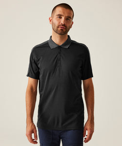 Contrast wicking polo | black/seal