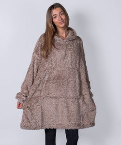 The Ribbon teddy bear fabric hoodie | black