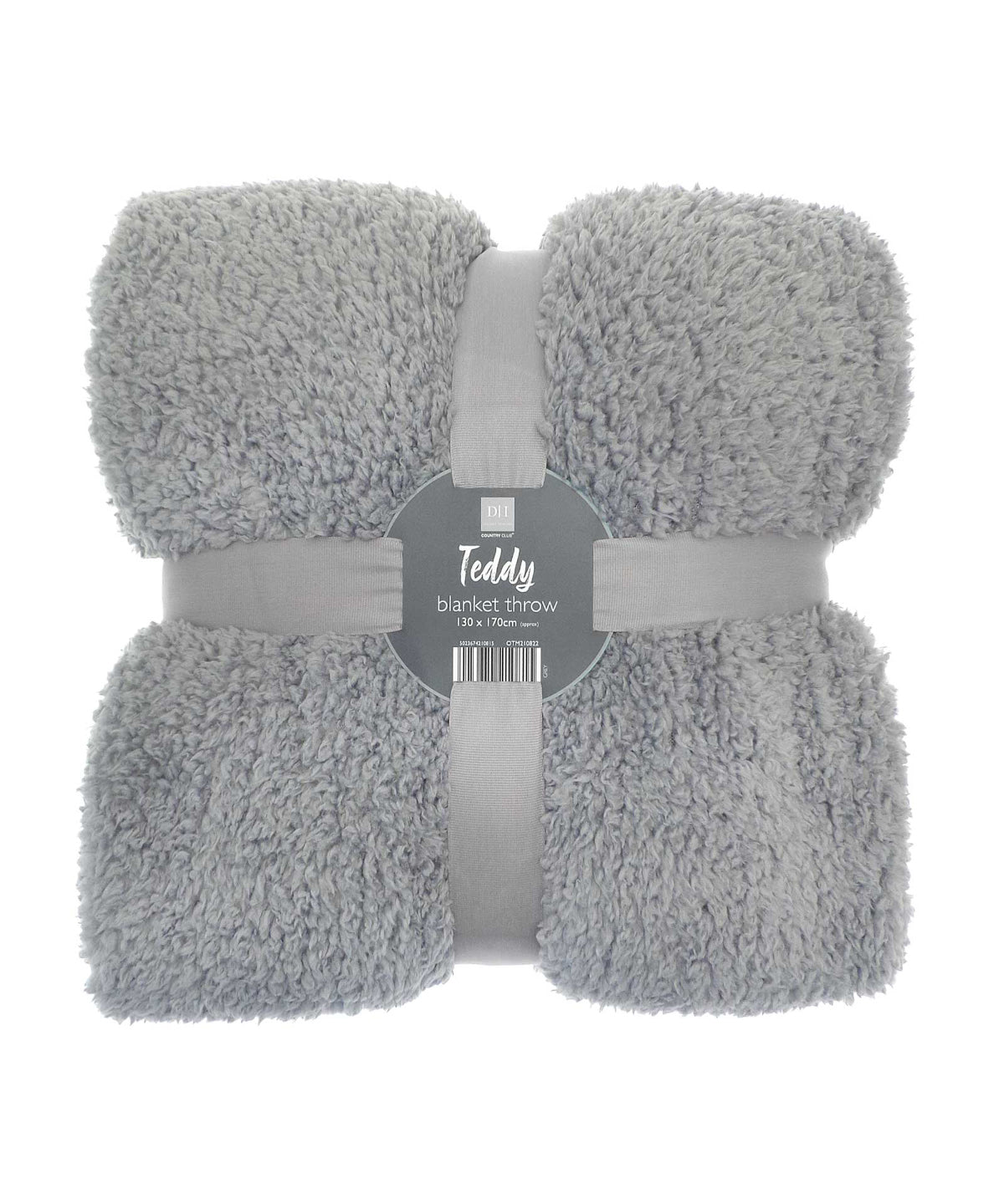 The Ribbon teddy bear fabric throw | grey