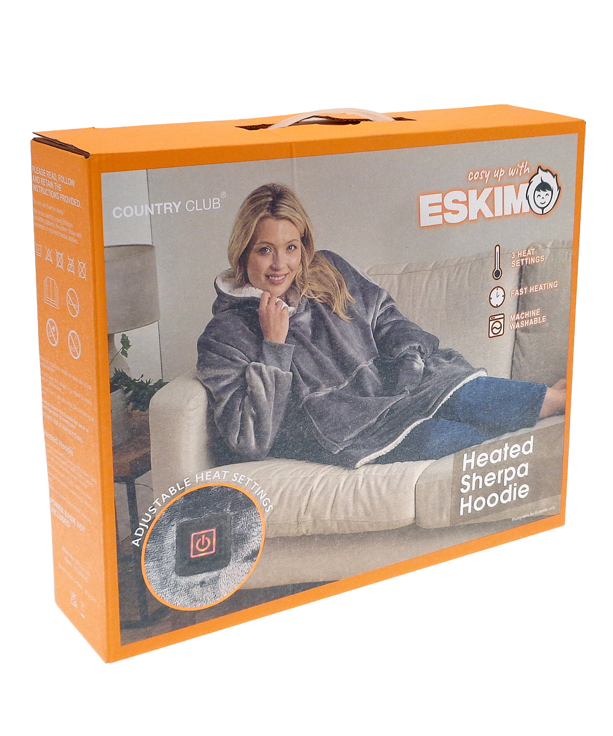 Heated Eskimo blanket hoodie | grey