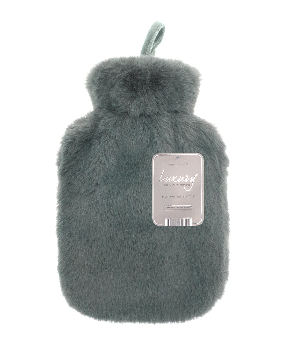 Super luxury faux fur hot water bottle and cover | grey