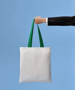 Varsity cotton shopper long handle | black/white