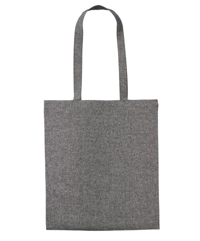 Recycled cotton shopper long handle | black marl