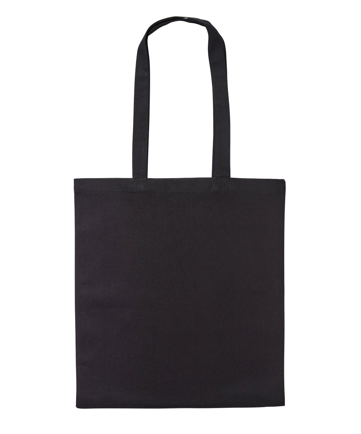 Recycled cotton shopper long handle | black