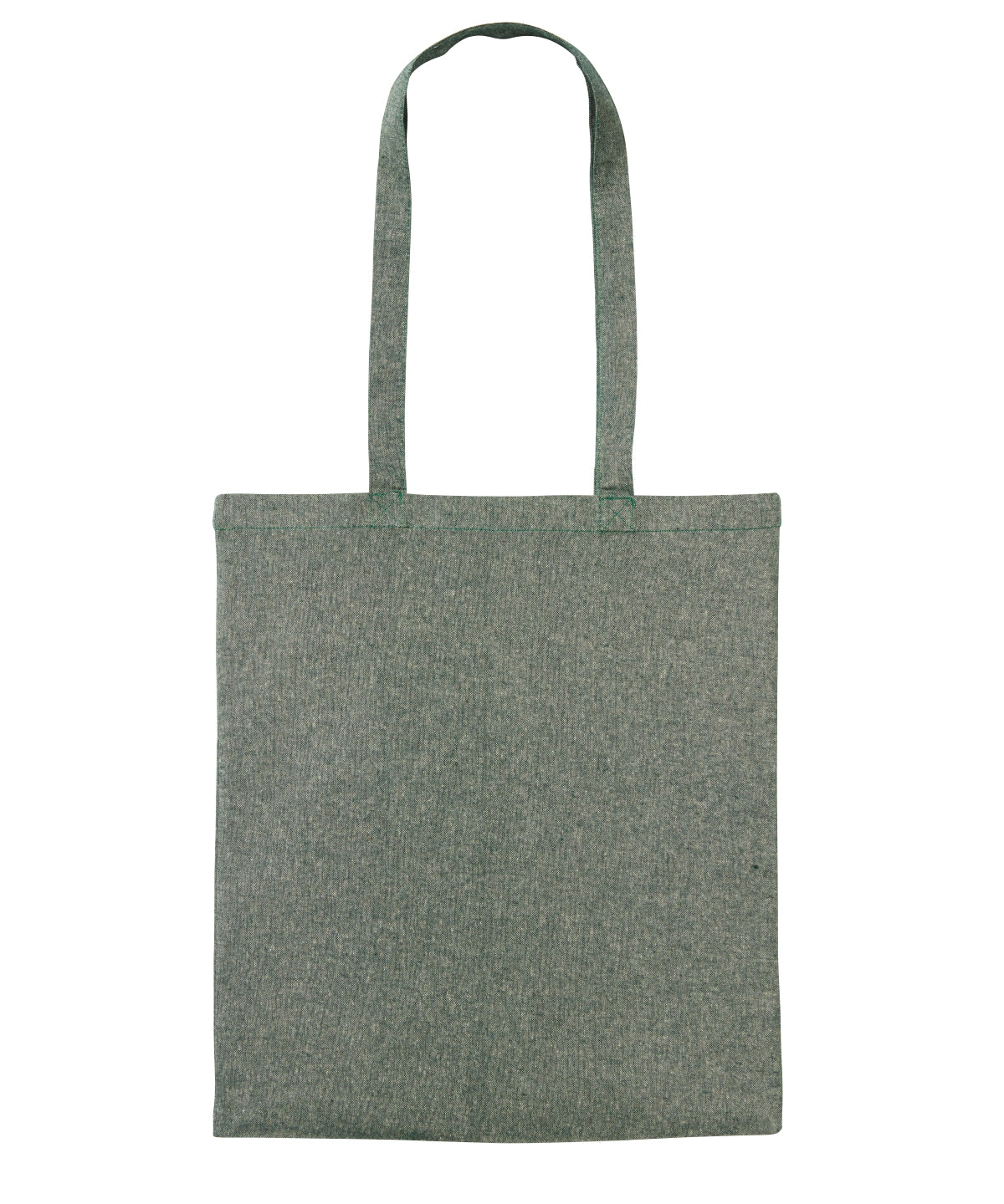 Recycled cotton shopper long handle | green marl