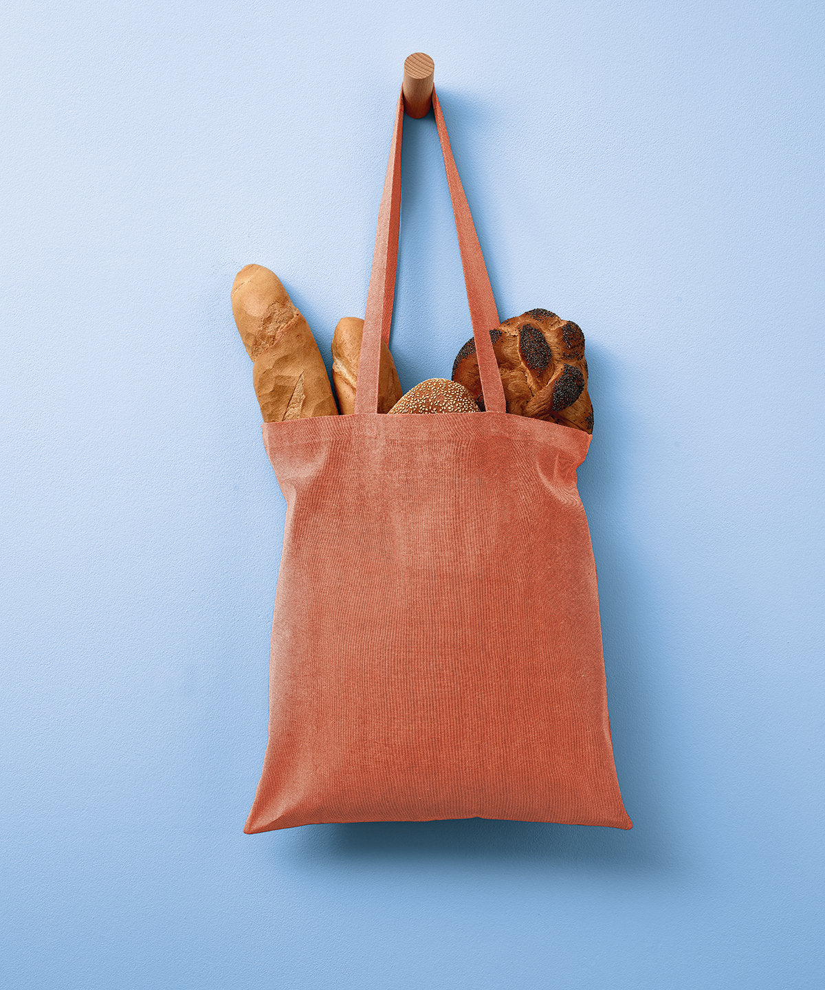 Recycled cotton shopper long handle | royal marl