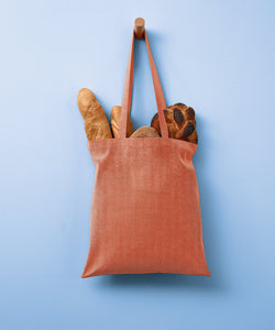 Recycled cotton shopper long handle | black