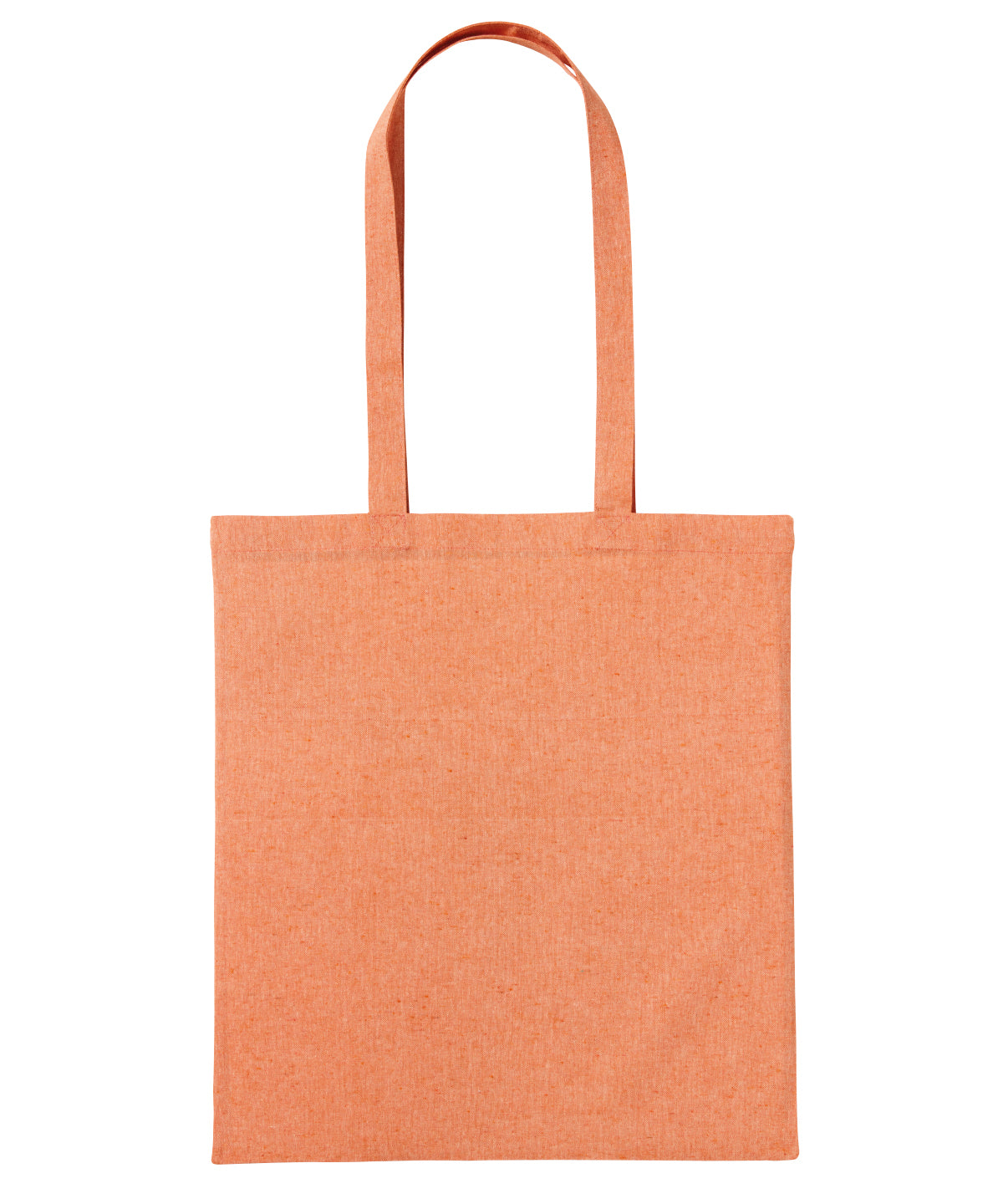 Recycled cotton shopper long handle | orange marl