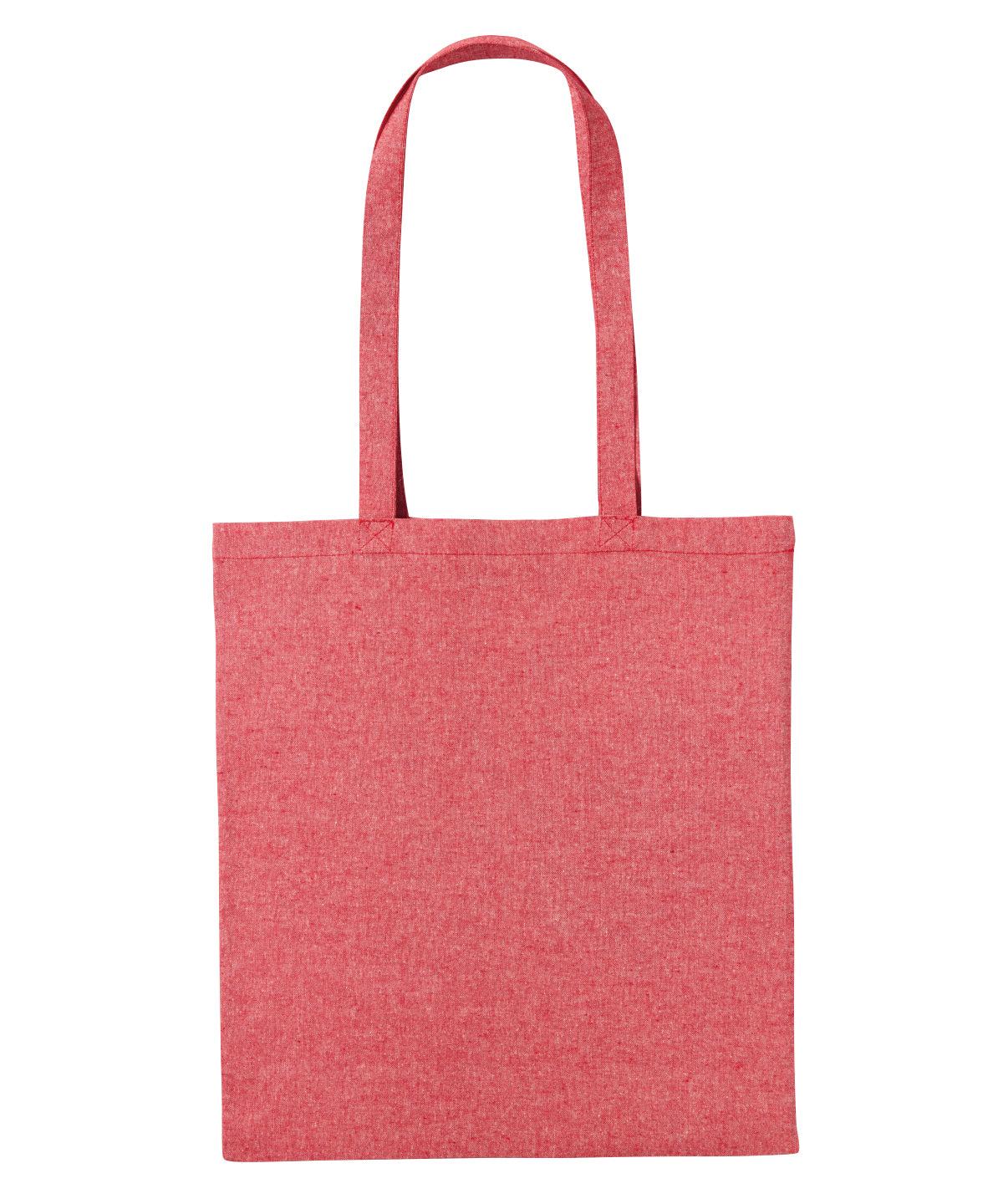 Recycled cotton shopper long handle | red marl