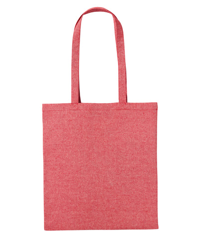 Recycled cotton shopper long handle | red marl