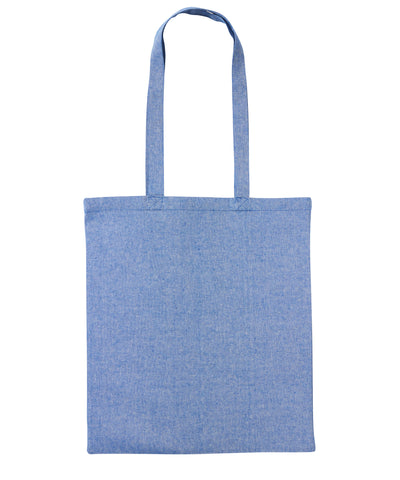 Recycled cotton shopper long handle | royal marl