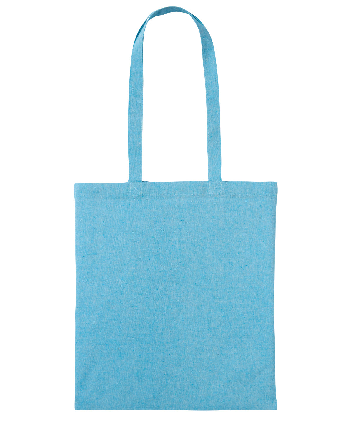 Recycled cotton shopper long handle | sky blue marl
