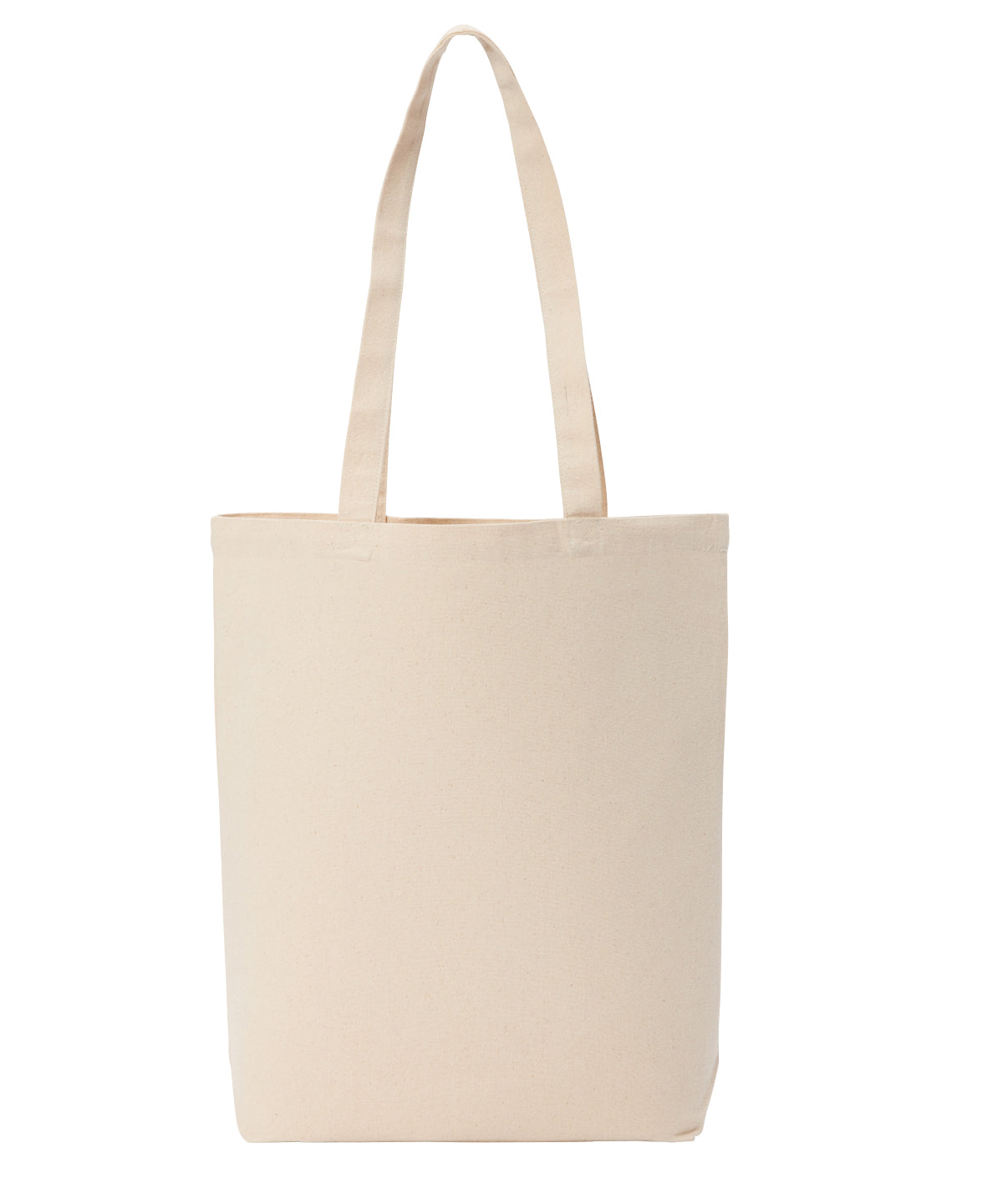 Recycled premium canvas flat base shopper | natural