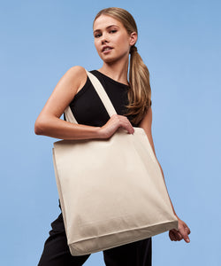 Recycled premium canvas spacious shopper | black
