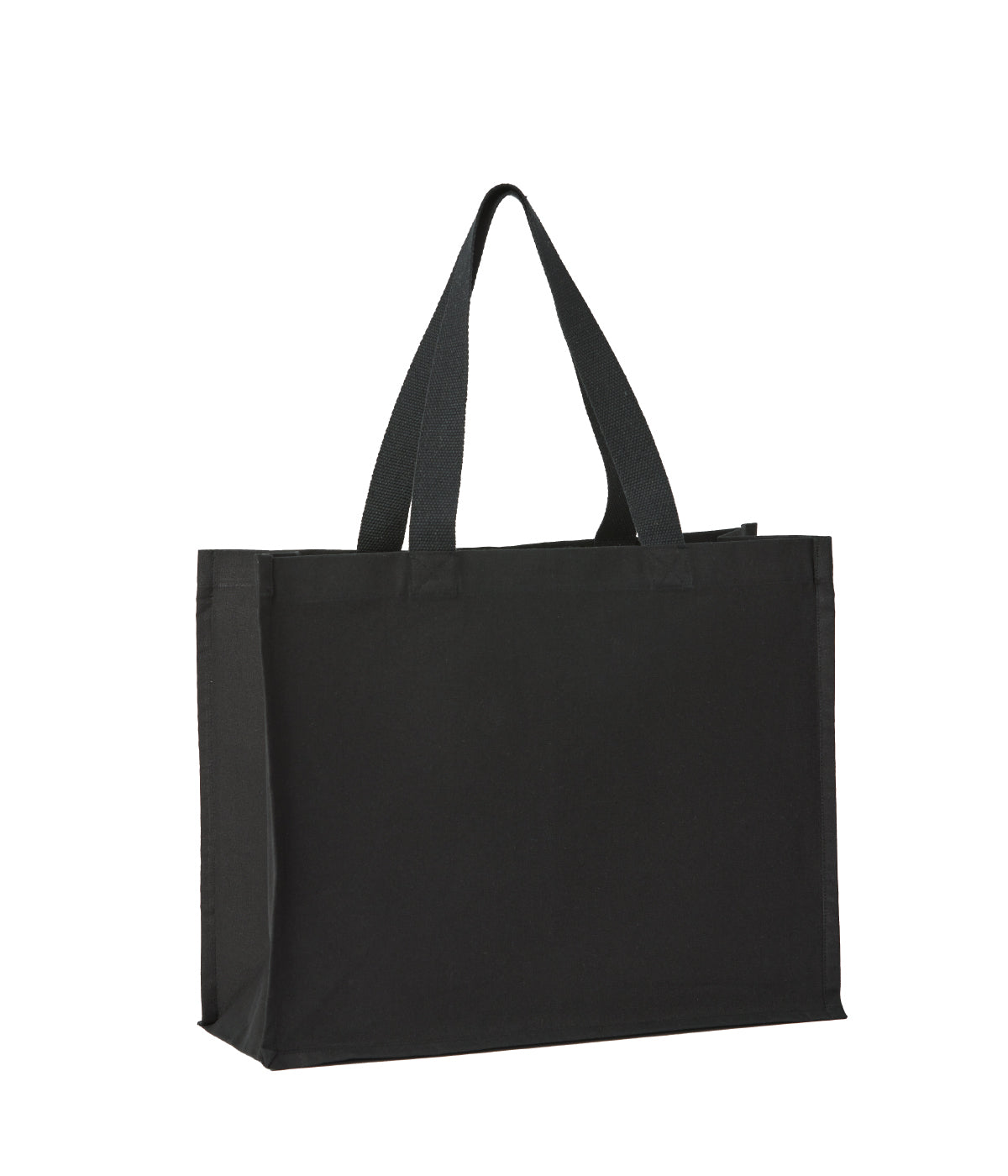 Recycled premium canvas stand-up shopper | black