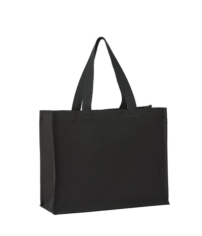Recycled premium canvas stand-up shopper | black