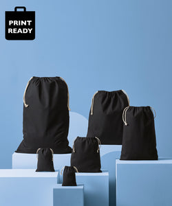Recycled cotton stuff bag | black