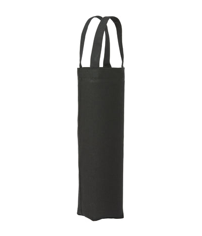 Recycled premium canvas bottle bag | black