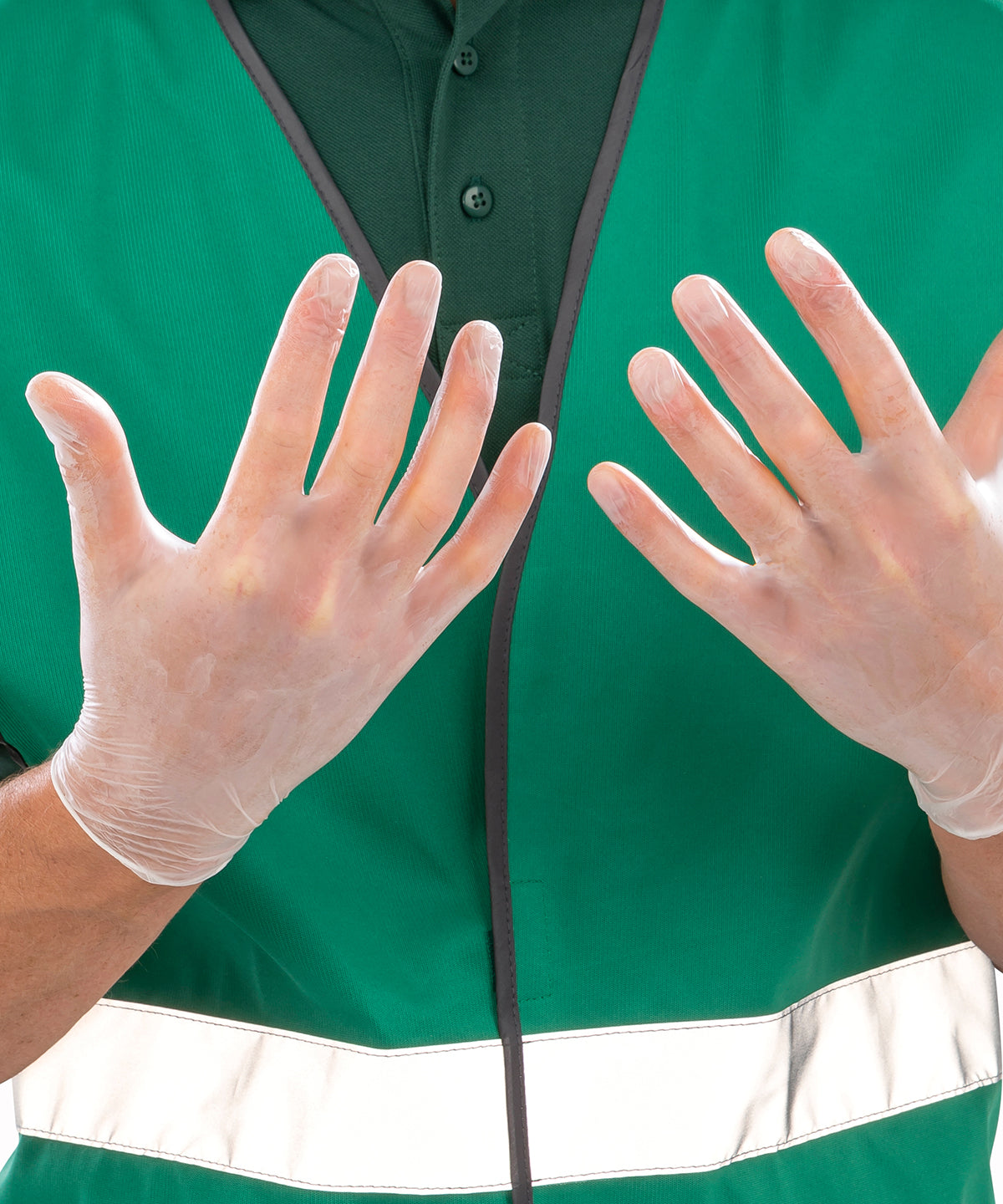 Medical vinyl examination gloves clear (Pack of 100) | Clear