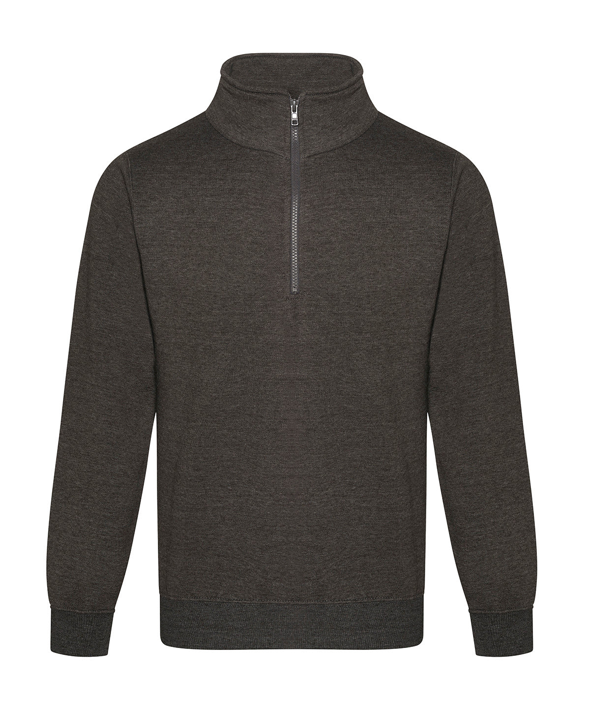 Pro -neck zip sweatshirt | charcoal