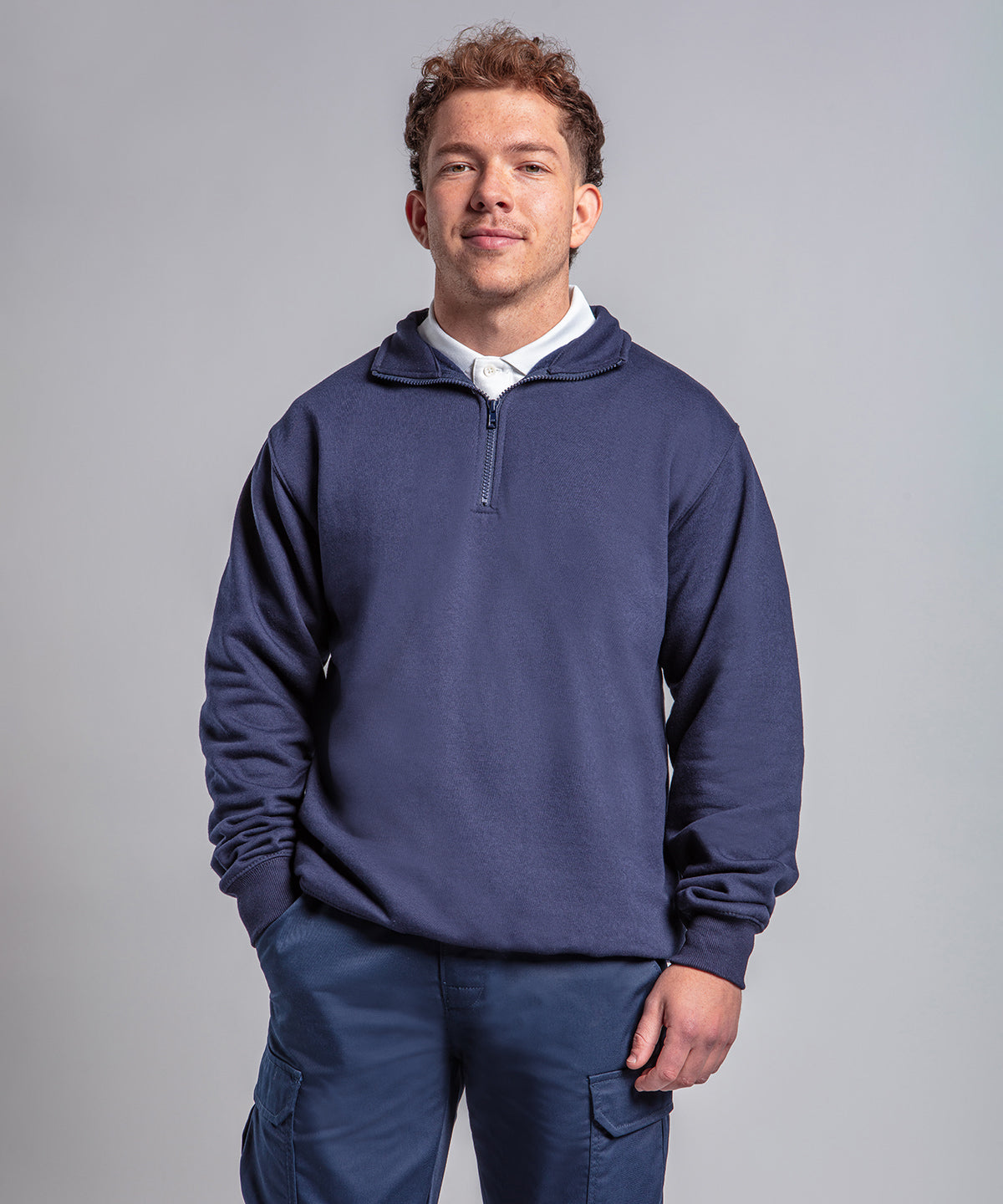 Pro -neck zip sweatshirt | navy