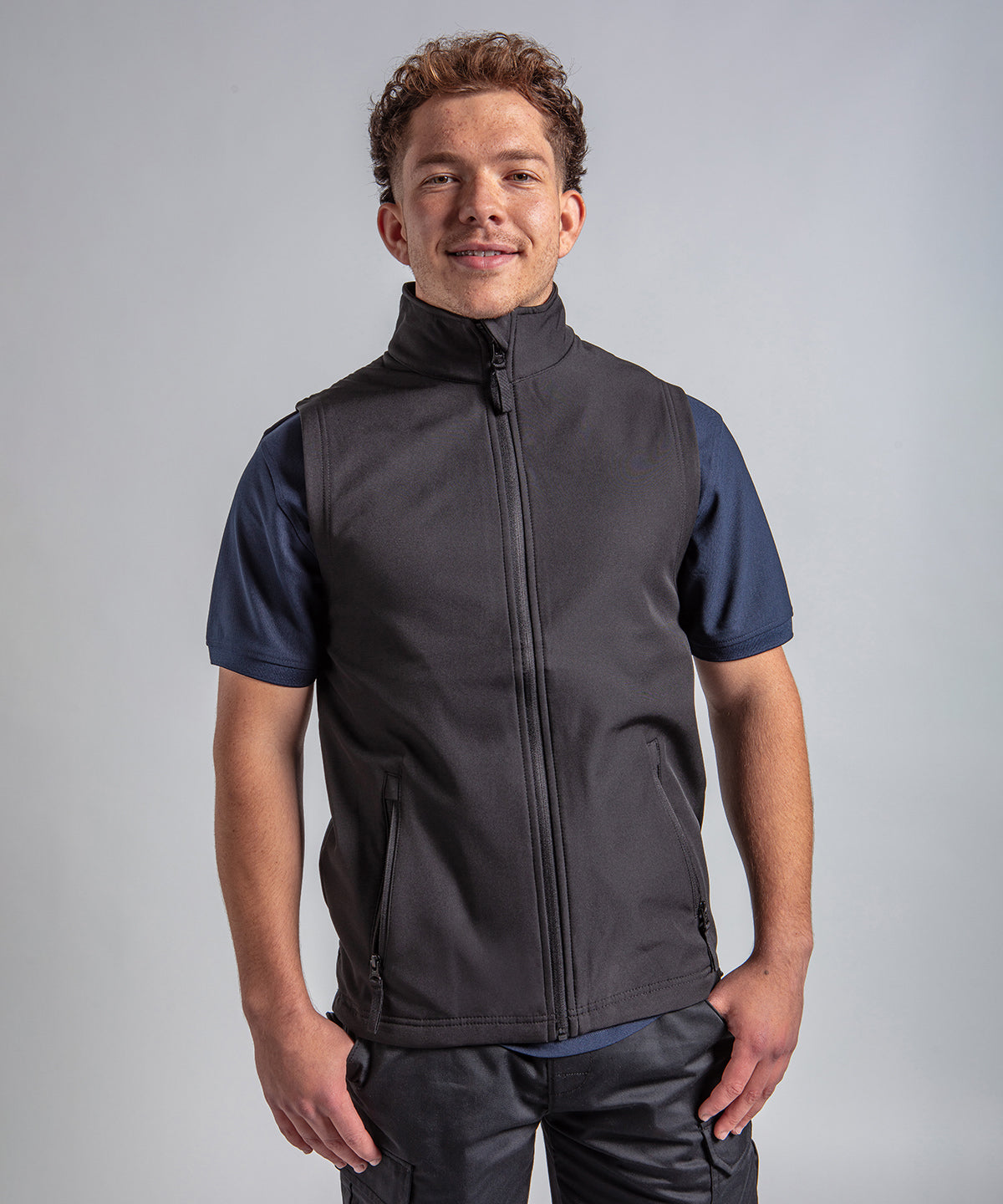 Pro 2-layer softshell gilet | navy