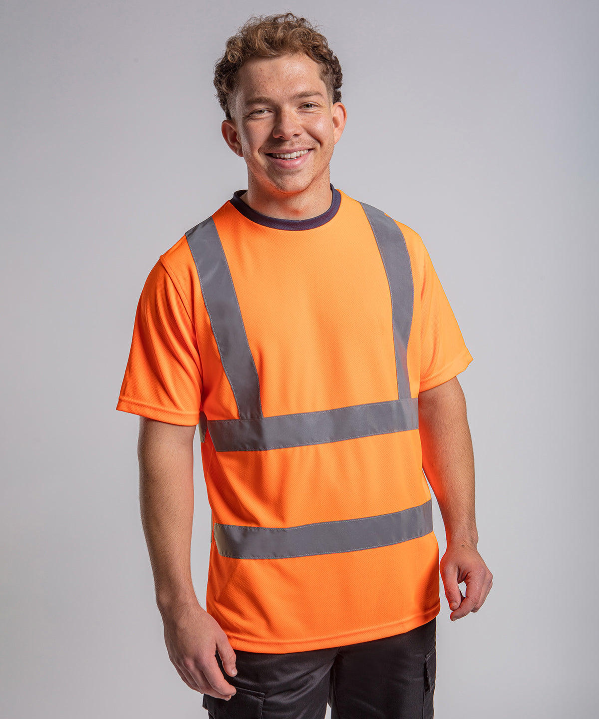 High visibility t-shirt | hv yellow/navy