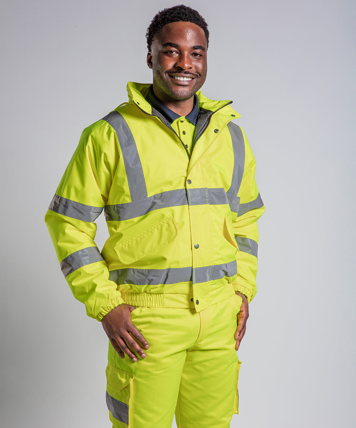 High visibility bomber jacket | hv orange