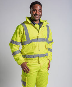 High visibility bomber jacket | hv orange