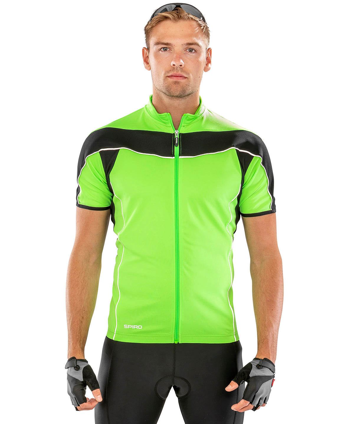 Spiro bikewear full-zip top | black/white