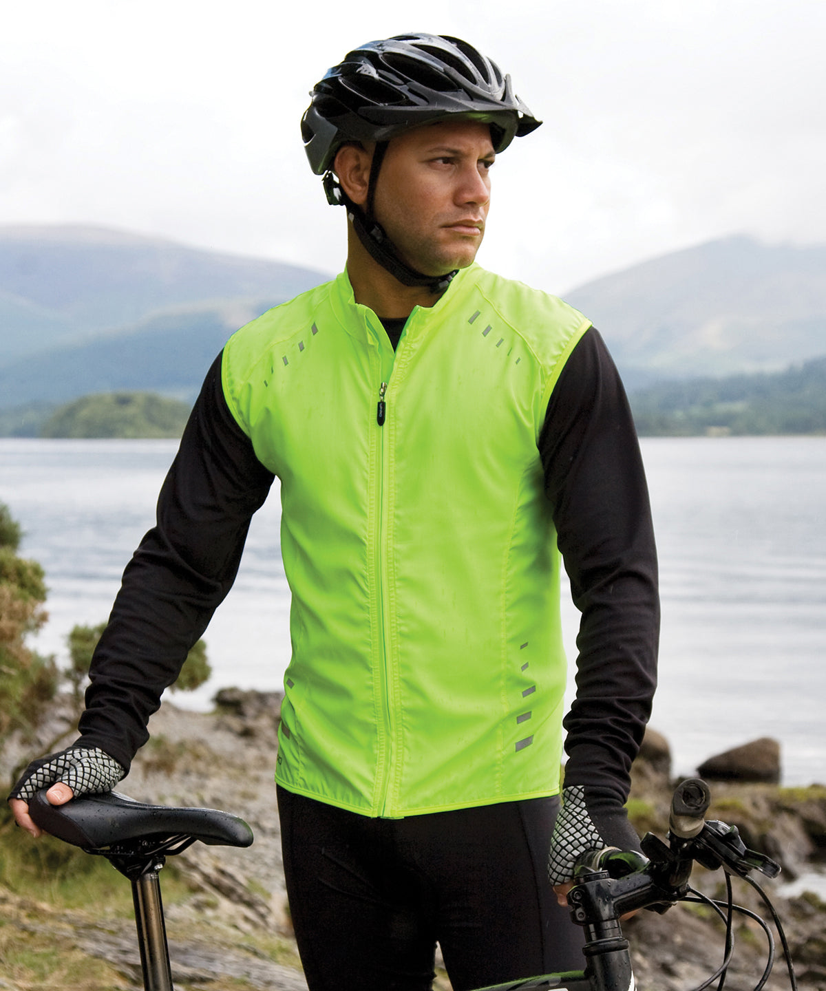 Spiro bikewear crosslite gilet | neon lime