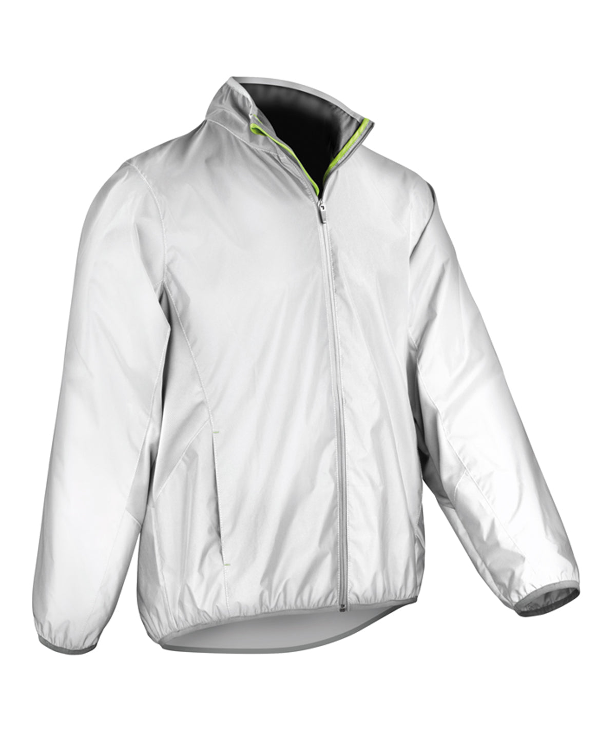 Luxe reflective hi-vis jacket | neon white