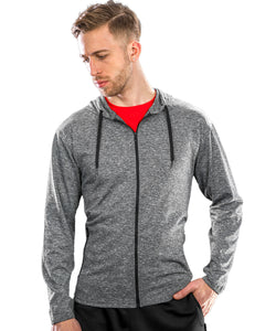 Hooded tee jacket | marl grey