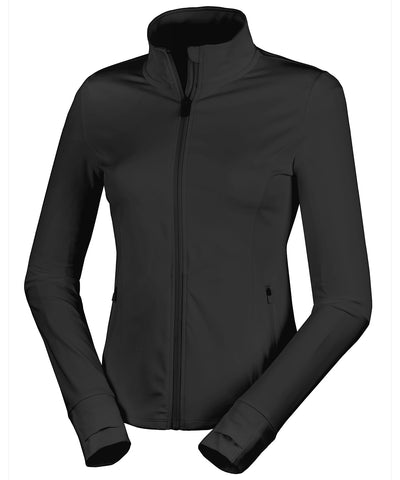 Spiro recycled womens fitness jacket | black