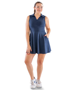 Spiro recycled womens fitness dress | white