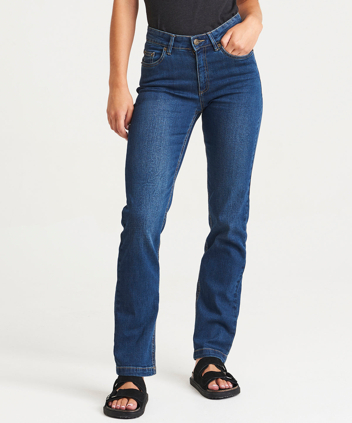 Womens Katy straight jeans | black