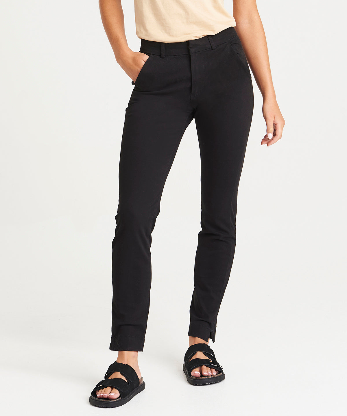 Womens Lily slim chinos | black