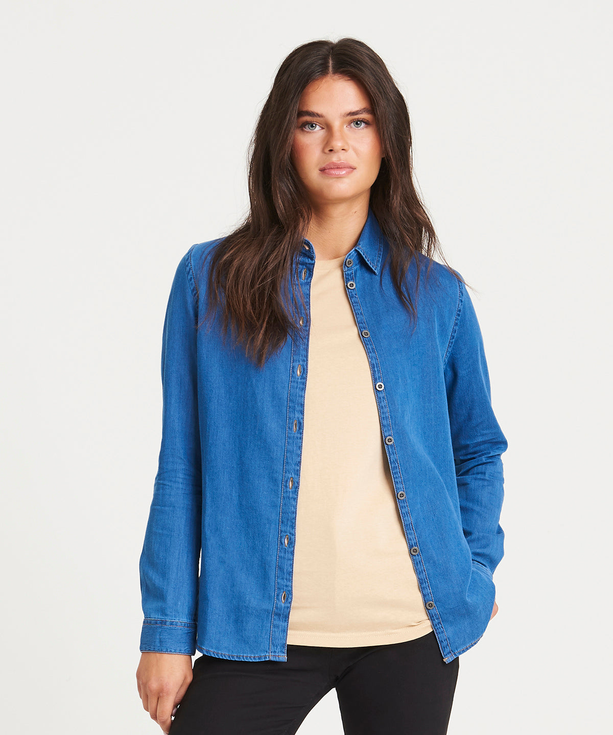 Womens Lucy denim shirt | black